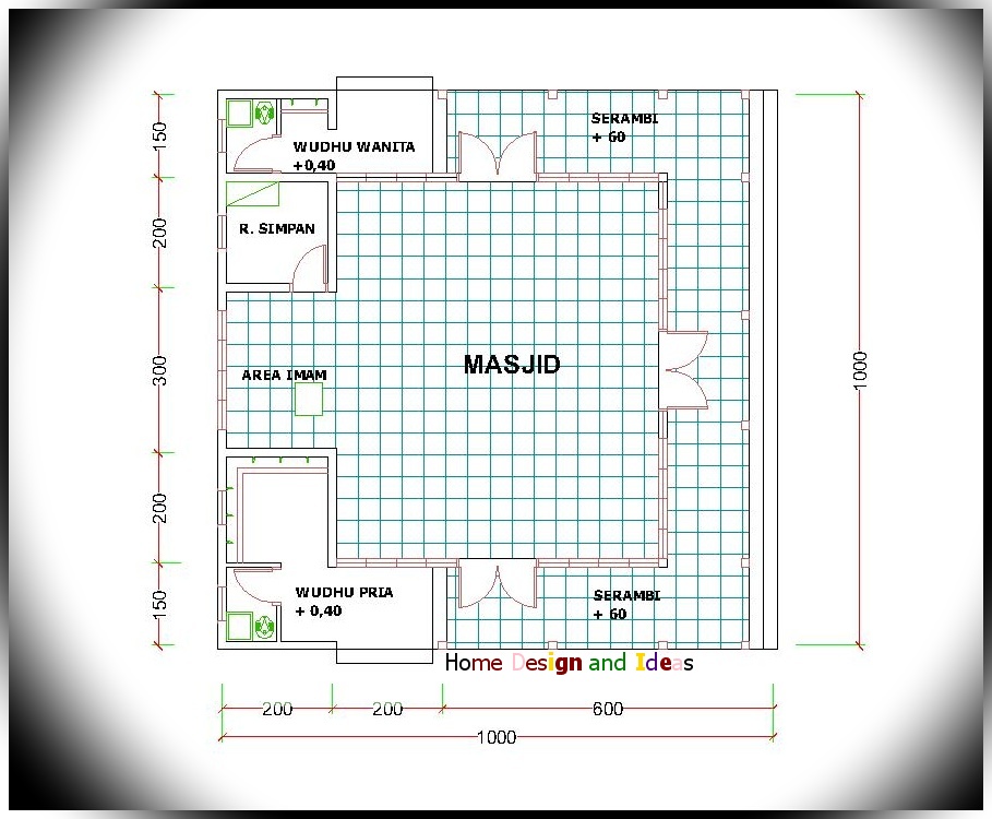 Denah Masjid 10 x 10 m Home Design and Ideas