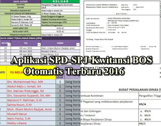 Aplikasi SPPD SPJ Serta Kwitansi Otomatis Terbaru 2016