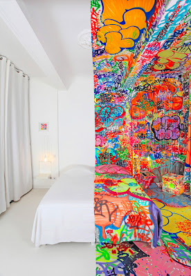 Half Graffiti Hotel Room