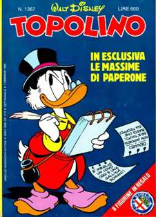 Topolino 1367 - 7 Febbraio 1982 | ISSN 1120-611X | CBR 215 dpi | Settimanale | Fumetti Classici | Universo Disney
Numero volumi : IN CORSO
Topolino apparve in Italia il 30 marzo 1930, quando sul n.13 del settimanale torinese Illustrazione del Popolo, diretto da Lorenzo Gigli, fu pubblicata la prima striscia disegnata da Ub Iwerks e intitolata Le avventure di Topolino nella giungla. Due anni dopo si ha il primo libro illustrato italiano con le sue immagini: Sua Altezza Reale il Principe Codarello e, poco più tardi, il 31 dicembre 1932, esce il primo numero di Topolino in formato giornale, edito da Nerbini.
Sulla falsariga del celebre Corriere dei Piccoli, anche Topolino si presentava ai lettori con periodicità settimanale e si apriva con una breve storia in cui le didascalie sono scritte in rima e realizzata da Giove Toppi, che divenne quindi il primo autore Disney italiano. Sul settimanale della Nerbini, comunque, trovano spazio soprattutto le strisce e le tavole realizzate da Floyd Gottfredson. In queste storie vengono anche introdotte delle didascalie in rima, scritte dal primo direttore della rivista, Paolo Lorenzini (detto Collodi Nipote in quanto nipote di Carlo Collodi), e viene anche assegnato il nome definitivo alla spalla di Topolino, ovvero quel Pippo un po' lunatico e un po' svampito che sui libri della Salani veniva ancora chiamato Medoro.
Nerbini non si era assicurato correttamente i diritti di pubblicazione: quando aveva varato la sua rivista, infatti, si era rivolto al Consorzio Cinematografico E.I.A., il distributore dei cortometraggi di Topolino, quando in realtà i diritti per le riviste erano stati dati in mano al giornalista Guglielmo Emanuel dallo stesso Disney. Per cui, per un paio di numeri, la testata passò da Topolino a Topo Lino, per poi riprendere la nota testata con il n.7. Il Topolino Giornale era formato da otto pagine e non conteneva solo storie a fumetti Disney ma anche storie non-Disney che anzi erano di solito la maggioranza delle storie presenti in un numero.
Il numero 137 del Topolino Giornale, dell'11 agosto 1935, segna il passaggio di consegne da Nerbini alla Mondadori. Il fascismo, tuttavia, causò dei problemi al giornale. Dal 1938, il Min.Cul.Pop. (Ministero della Cultura Popolare) impone alla stampa di non editare più i protagonisti del fumetto popolare americano. Il solo Topolino è risparmiato, e così il suo logo e il suo personaggio possono continuare ad esistere nelle edicole italiane, ma in piena seconda guerra mondiale, a partire dal n.476 del 27 gennaio 1942, anche il settimanale è costretto a cedere alle restrizioni. Lo sostituisce Tuffolino, un ragazzetto dalle medesime caratteristiche fisiche, disegnato dal grande illustratore Pierlorenzo De Vita. Con la fine del fascismo, le avventure di Topolino poterono di nuovo essere pubblicate.
Alla fine degli anni quaranta, però, i giornali a fumetti che pubblicavano storie a puntate di non più di due tavole ad episodio erano irrimediabilmente in crisi, e così lo stesso Topolino, le cui vendite erano di gran lunga calate rispetto al periodo d'oro. Mondadori, però, non poteva rinunciare alla rivista da edicola per non perdere i ricchi diritti delle pubblicazioni da libreria, così decise un doloroso ma necessario cambio di formato e periodicità. Nel 1949 nasce così il periodico a fumetti Topolino formato libretto, all'inizio con cadenza mensile, quindi quindicinale e, infine, settimanale, fino a giungere a oggi al suo sessantesimo anniversario e con oltre 3000 numeri usciti, ricchi di storie tra le più famose, con autori da Carl Barks a Romano Scarpa, da Floyd Gottfredson a Giovan Battista Carpi e così via.