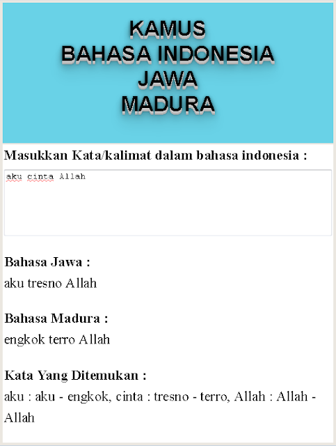 Membuat Aplikasi Kamus Bahasa Indonesia-Jawa-Madura Menggunakan Framework Vue.js