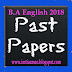 BA  English Past paper BA 2018 Punjab University