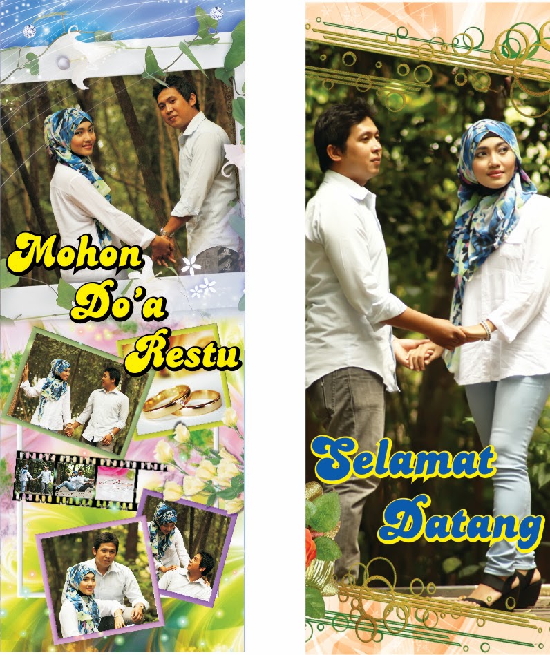  Desain  X Banner  Pernikahan  Contoh Banner 