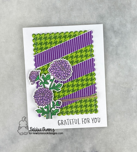 Grateful for you by Debbie features Frames & Flags, Framework, Halloween Meows, Canine Christmas, Chrysanthemum, and Fall Roundabout by Newton's Nook Designs; #inkypaws, #newtonsnook, #floralcards, #cardmaking, #cardchallenge