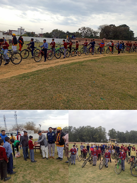 Department of YSS Zone Purmandal organised a cycle rally today on 28th February 2023 at Sports Stadium Smailpur