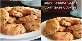 Black Sesame Seeds Cornflakes Cookies @ treatntrick.blogspot.com