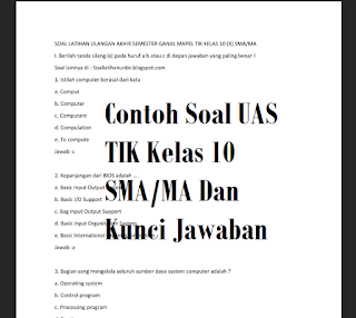 http://kelasnesia.blogspot.com - Soal Dan Kunci Jawaban UAS TIK Kelas X SMA/MA