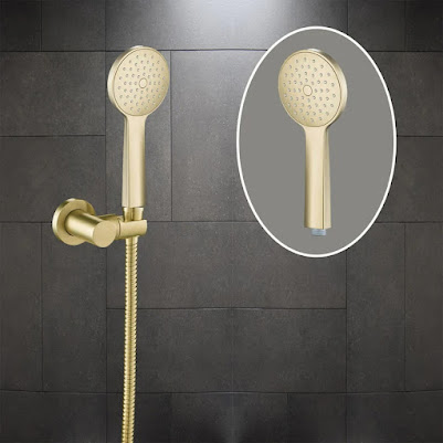 Gold Shower Handset with Single Flow