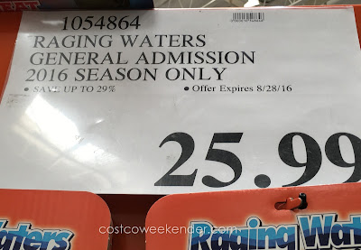 Deal for a single day adult admission to Raging Waters at Costco