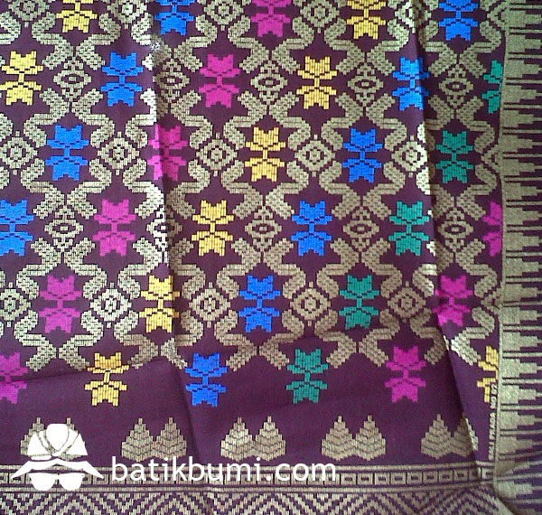  Batik Bali Prada Maroon BP 003A Koleksi kain batikbumi