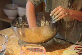 Oobleck kids experiment, strong enough to lift a bowl