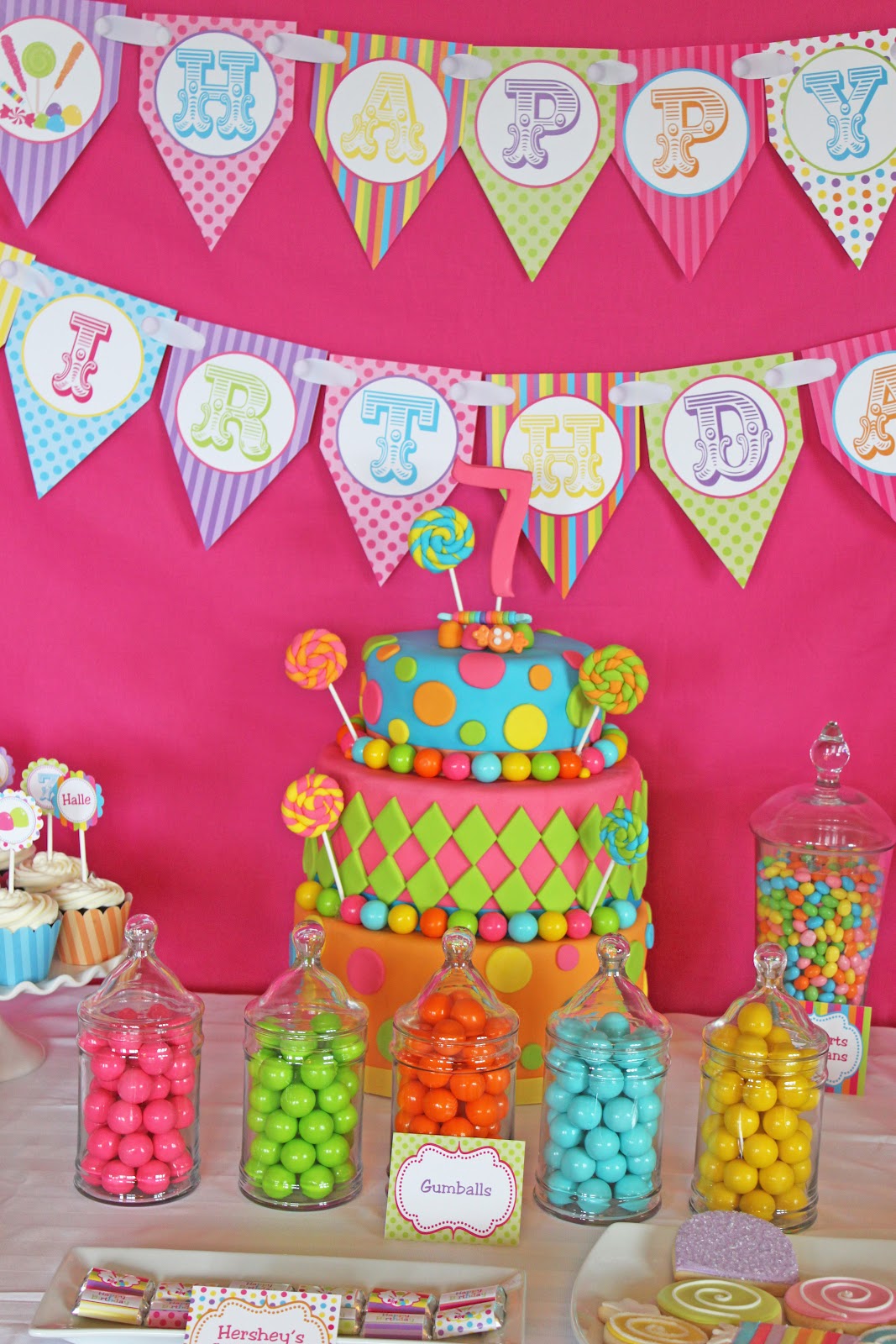 Halle s 7th Candy Shoppe Birthday  Party 