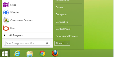 Start button menu windows 8