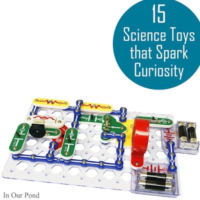 Toys that Spark Curiosity- a gift guide from In Our Pond  #science #christmas #holidays #birthday #kids #toys