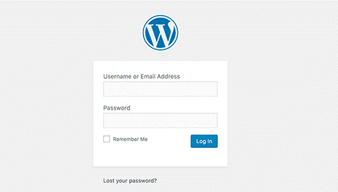 wp-admin-login-page