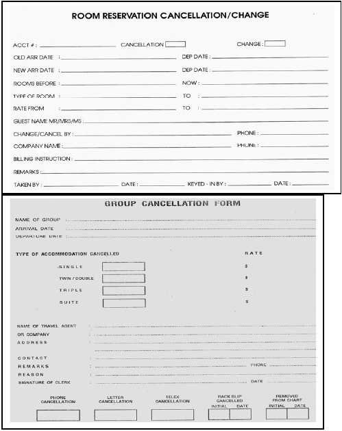 Contoh Formulir Reservasi - Contoh II