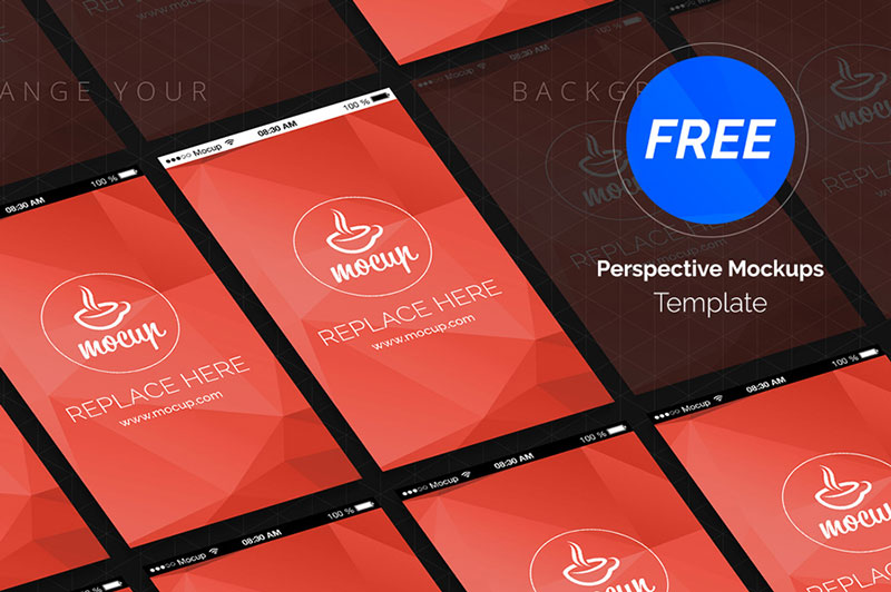 Perspective App Screen Mockup Template