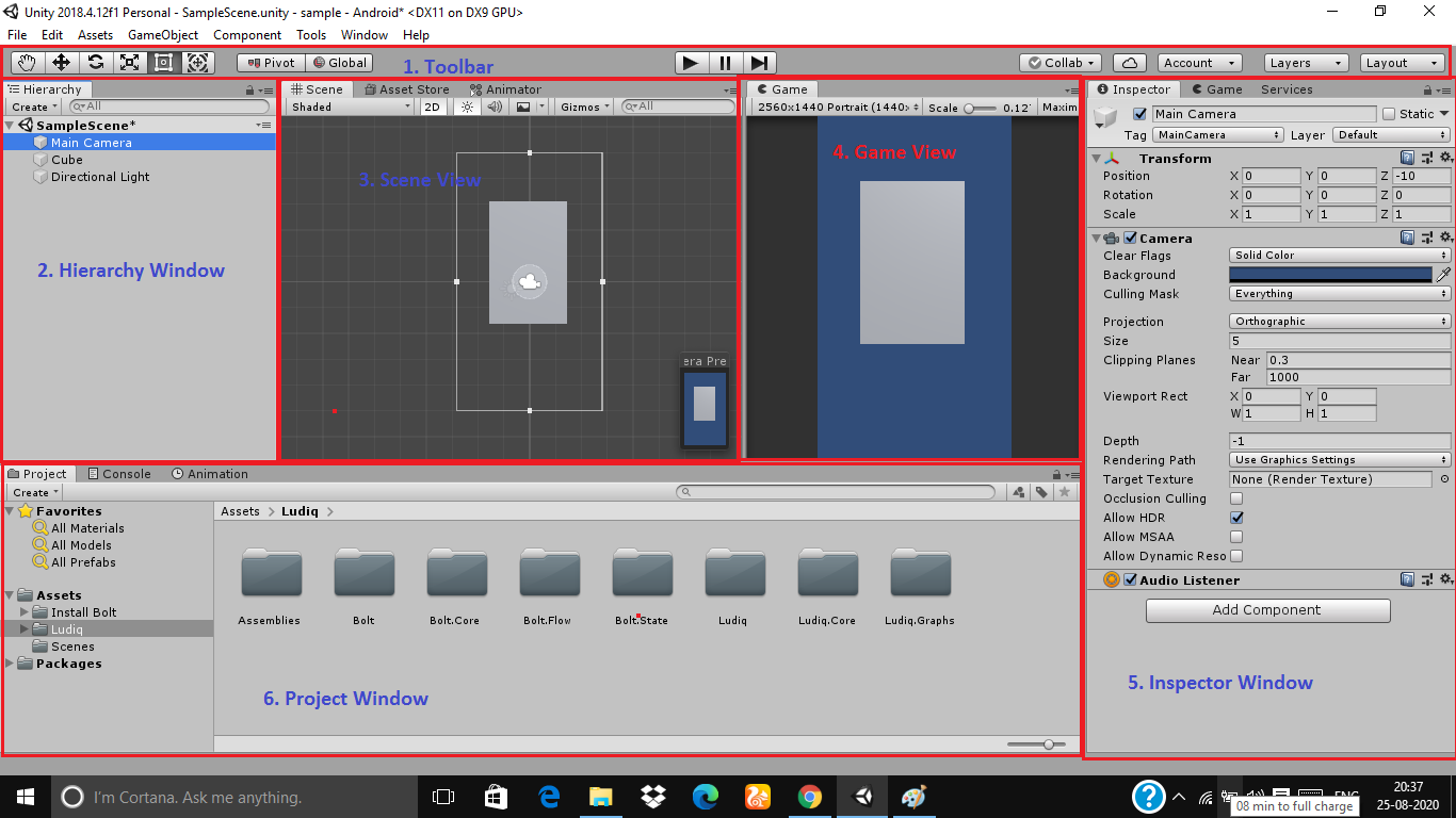  Unity  s interface basic introduction to unity editor 