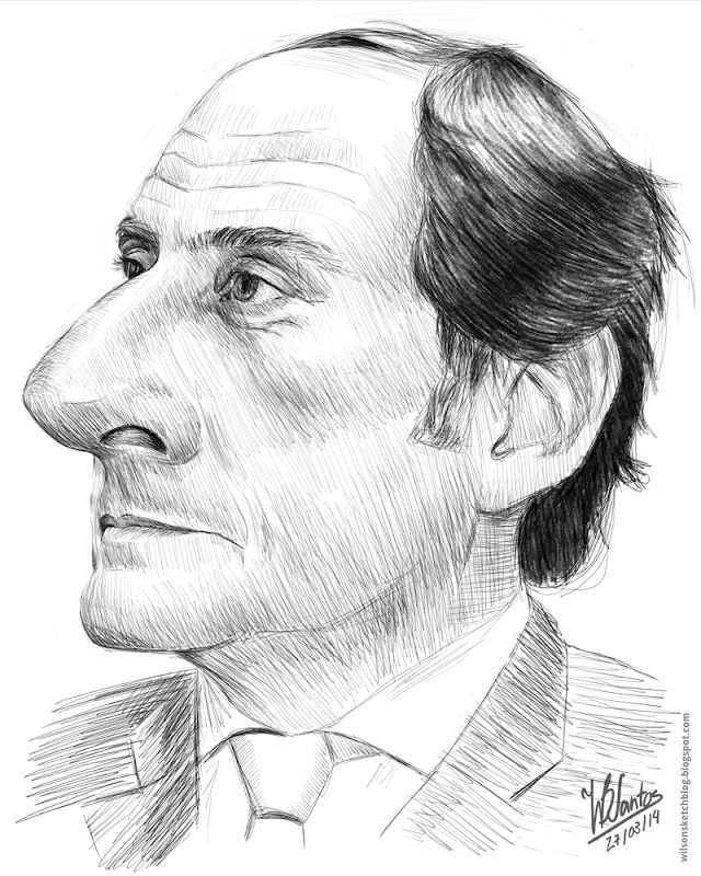 Sketch caricature of Paulo Porta, using Krita.