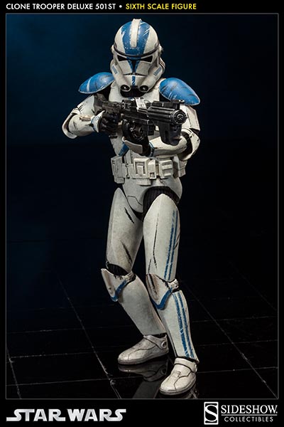 Sideshow Collectibles 1/6 Scale Star Wars 12" Clone Trooper 501st Legion Figure