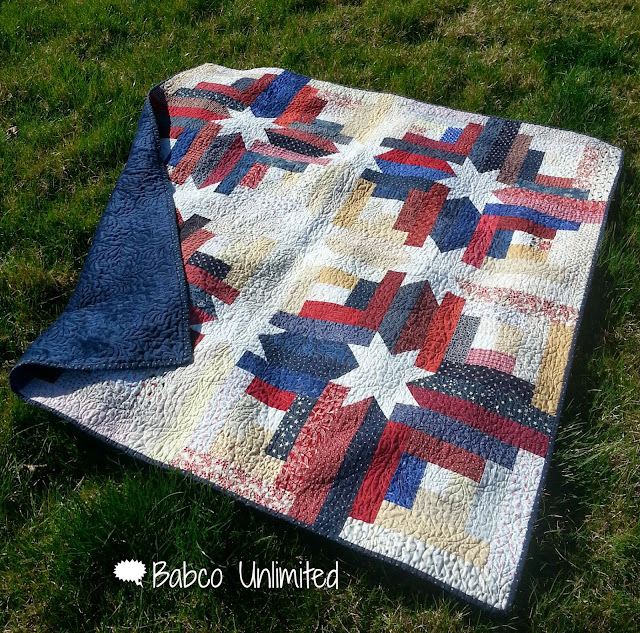 BabcoUnlimited.blogspot.com - Hidden Stars Quilt, Red White & Blue Quilt, Patriotic Quilt