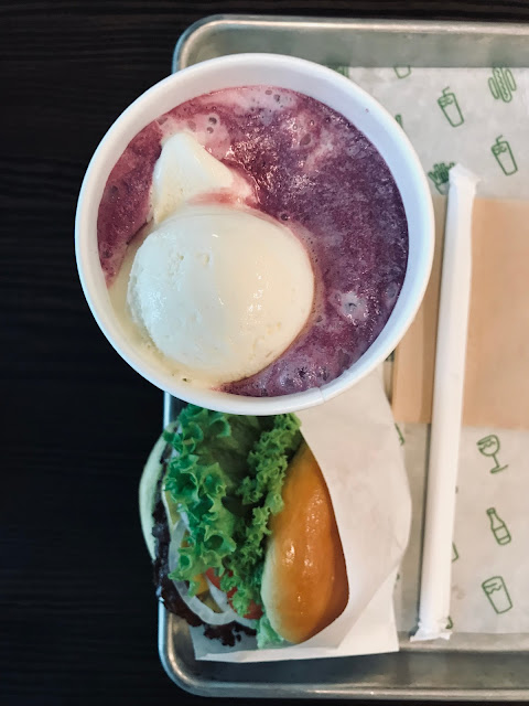 Shake Shack, double shack burger purple cow