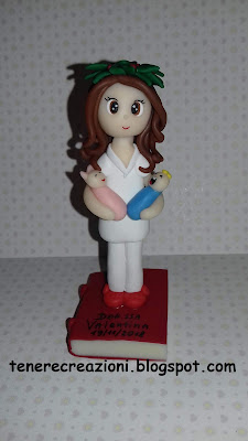 cake topper Laurea Ostetricia