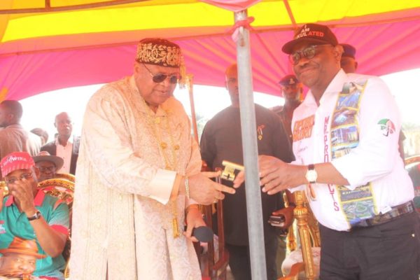 Wike makes history as first governor to drive into Opobo Kingdom