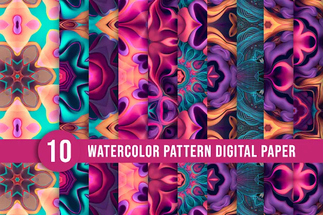 Geometric 3D flower pattern design free download