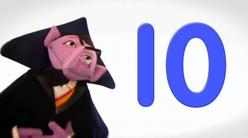 Sesame Street Episode 4604. The Count and his friends present the number of the day 10.