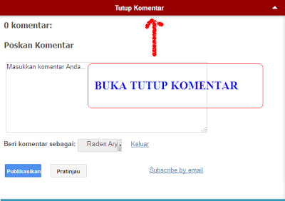 Membuat komentar buka tutup di blogspot