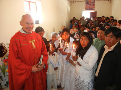 Messfeier am Dienstag 24.07.2012 in der Kapelle von Zapatera mit 3 Täuflingen