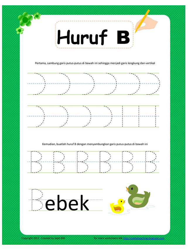 TRACING LETTER B  Education for all