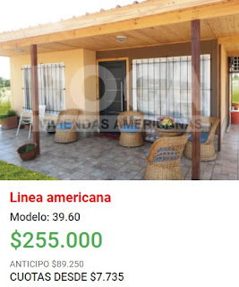 Viviendas Roca precios 2018 linea americana modelo 39 60