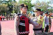 Kapolres Aceh Besar Pimpin Apel Gelar Pasukan Operasi Kepolisian Terpusat Ketupat Seulawah 2024 Dalan Rangka Pengamanan Idul Fitri 1445 H