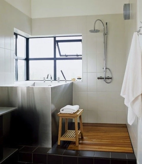 Desain Kamar Mandi Shower Minimalis Tanpa Bathub