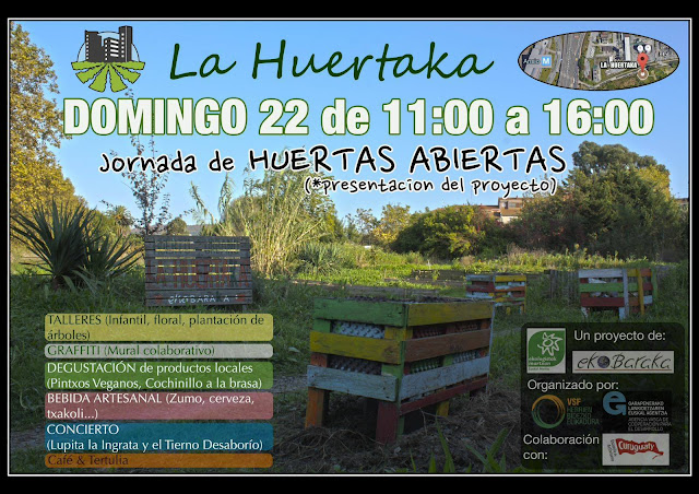 Cartel de la jornada de puertas abiertas de La Huertaka