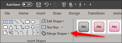 Cara Menggabungkan (Merge) Shapes / Bentuk Di Office PowerPoint