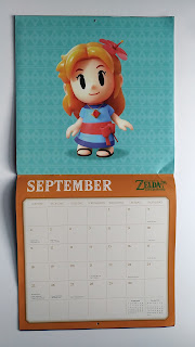 September in the Abrams calendar showing an artwork of Marin from the Link's Awakening remake with a simple background