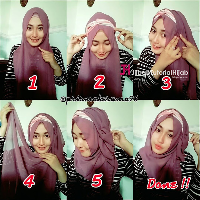 Tutorial Hijab Pashmina - cara memakai jilbab sederhana untuk sehari-hari lucu terbaru