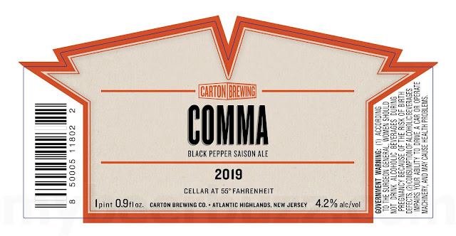 Carton Brewing Working On Comma Black Pepper Saison 2019 Bottles