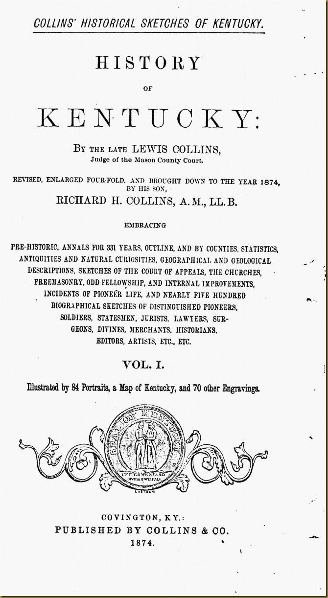 History of Kentucky Book