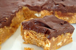 No-Bake Chocolate, Peanut Butter, Corn Flake Bars