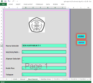 Data Sekolah Raport Kurikulum 2013