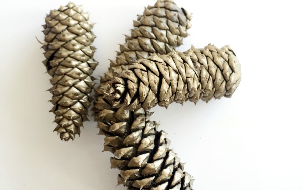 DIY Pine Cone and Flower Arrangment for Fall