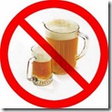 prohibido beber alcohol