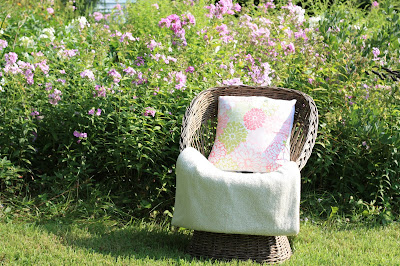 pink peony floral pillow cover