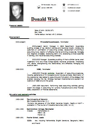 of-a-cv-resume--sample-cv-format-resume-formats-resume-templates-free ...