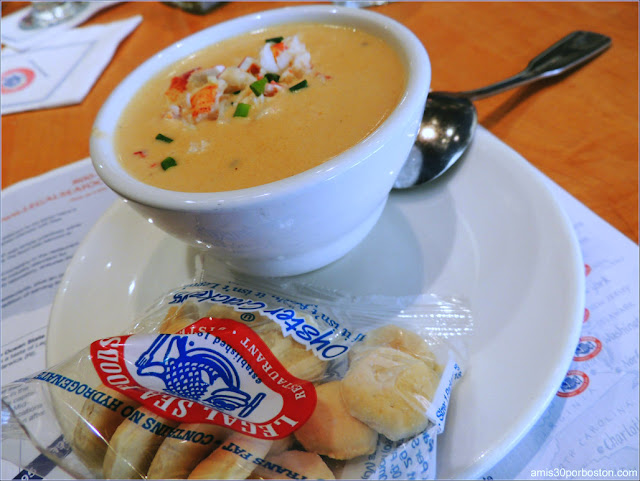 Lobster Bisque en el Legal Seafood, Boston