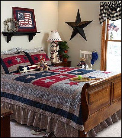 ... decorating Americana bedroom designs - Primitive Country Rustic decor